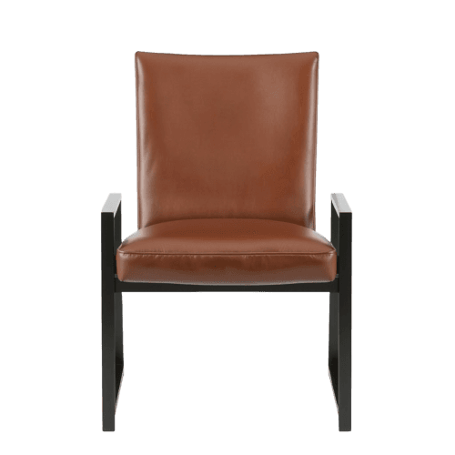 Leather Dining Chair – Walnut Brown