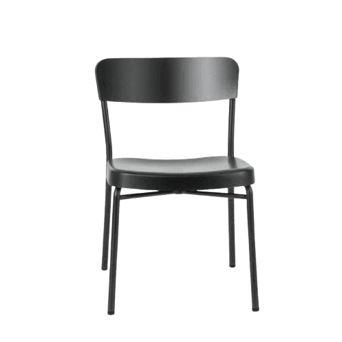 Metal Cafe Chair – Black