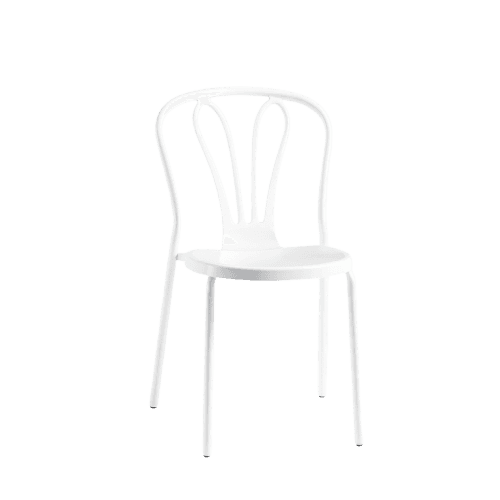Metal Cafe Chair – White